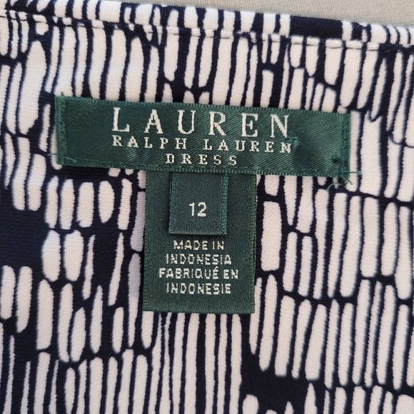 Ralph Lauren Graphic Design Wrap Dress Size 12 - Picture 12 of 14